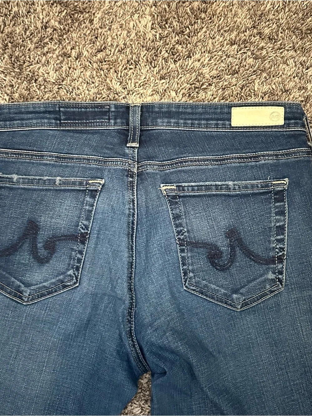 AG Adriano Goldschmied Women’s Dark Blue Skinny Jeans - Faded Wash - Picture 5 of 10